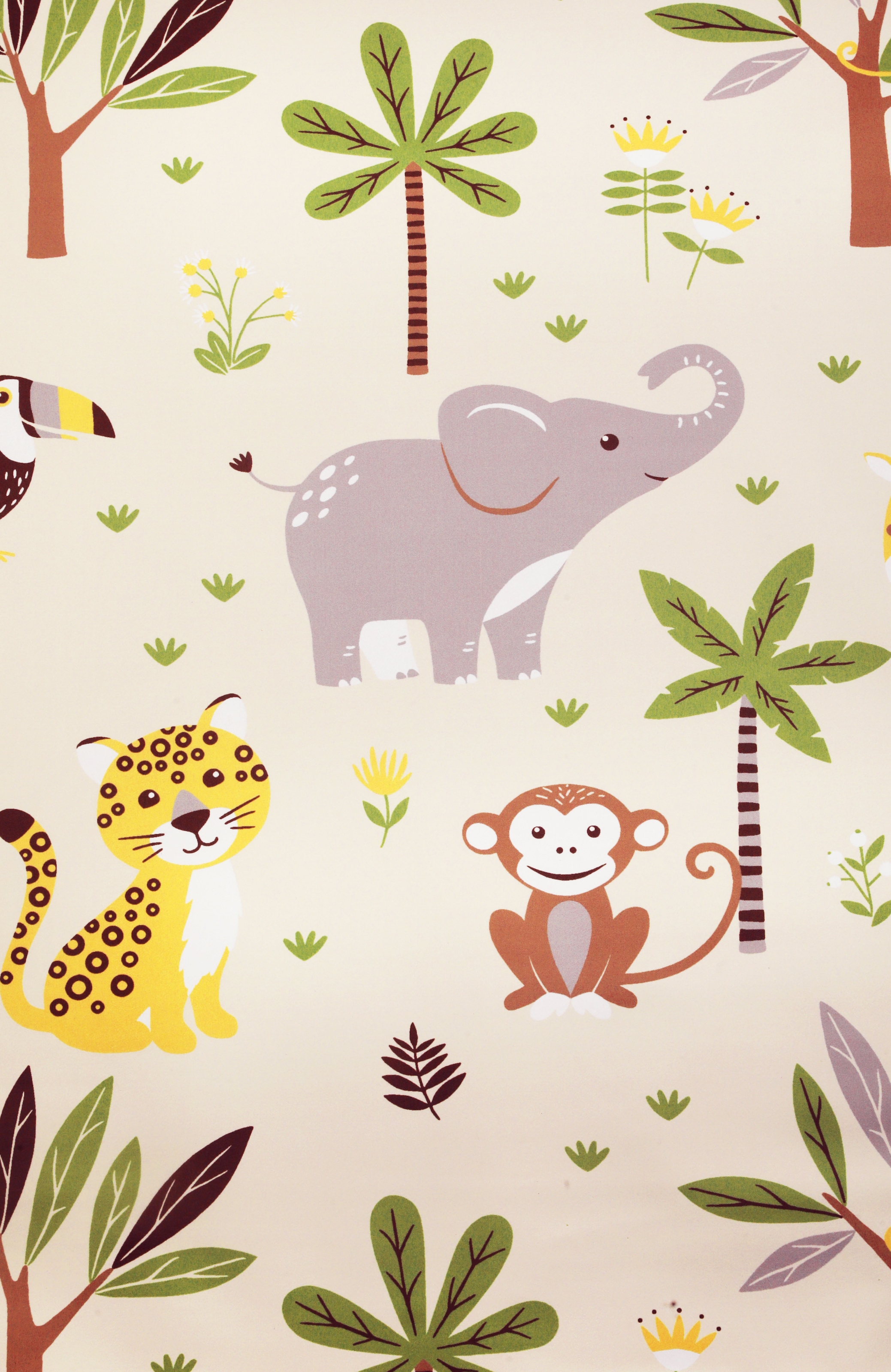 GOODproduct Rollo »Jungle« Lichtschutz Sichtschutz ohne Bohren freihängend Klemmfix, Fixmass, Tiere, Kinderrollo, einseitig bedruckt