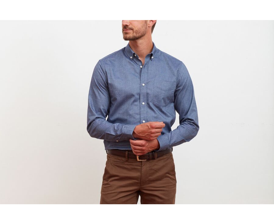 Chemise flanelle bleu foncé - DAREN
