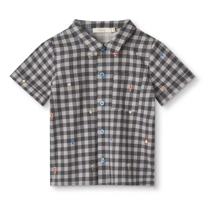 Fliink Chemise Polar Vichy | Gris anthracite