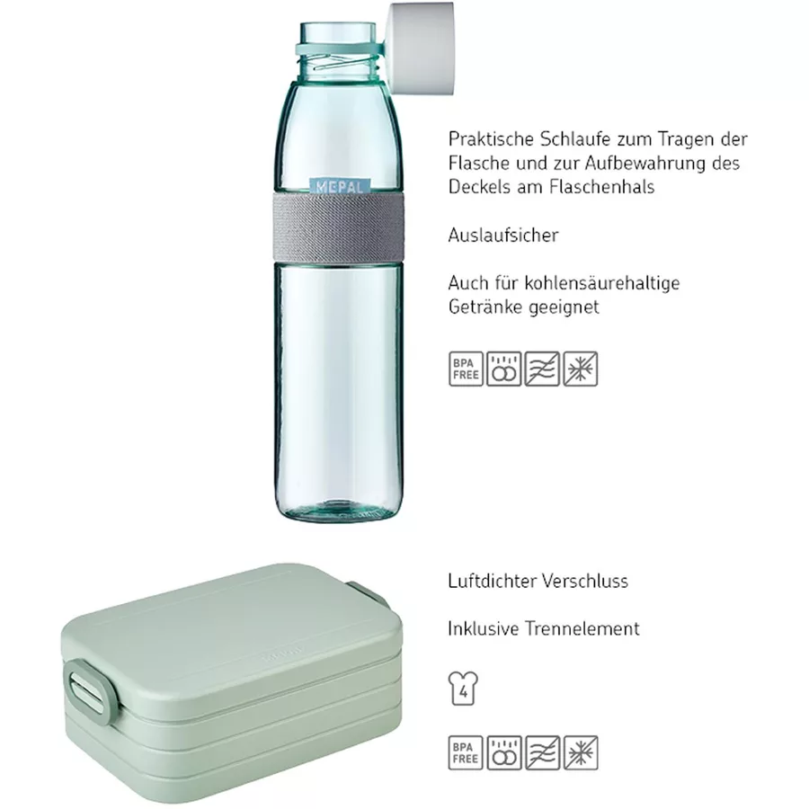 Mepal Lunchset Ellipse + TAB 2er Set weiß