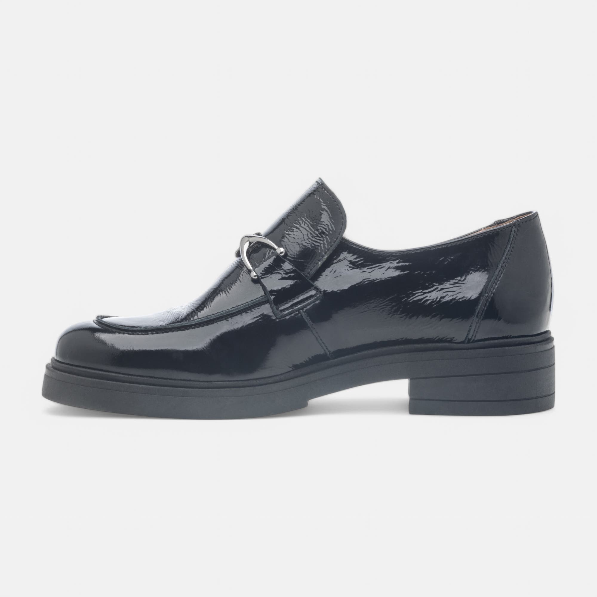 Mocassins Femme en cuir noir vernis