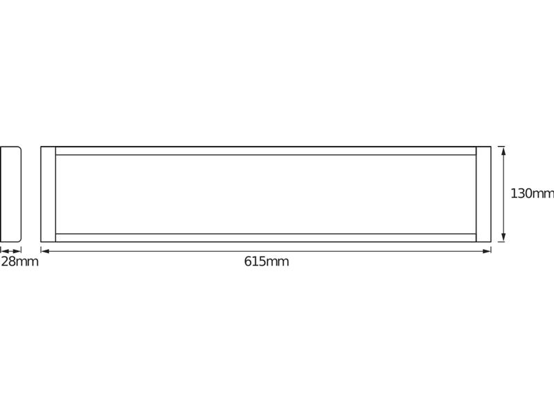 Ledvance Deckenleuchte LED Office Line, 25 W, 60 cm, Weiss Leuchte zur zur Deckenmontage