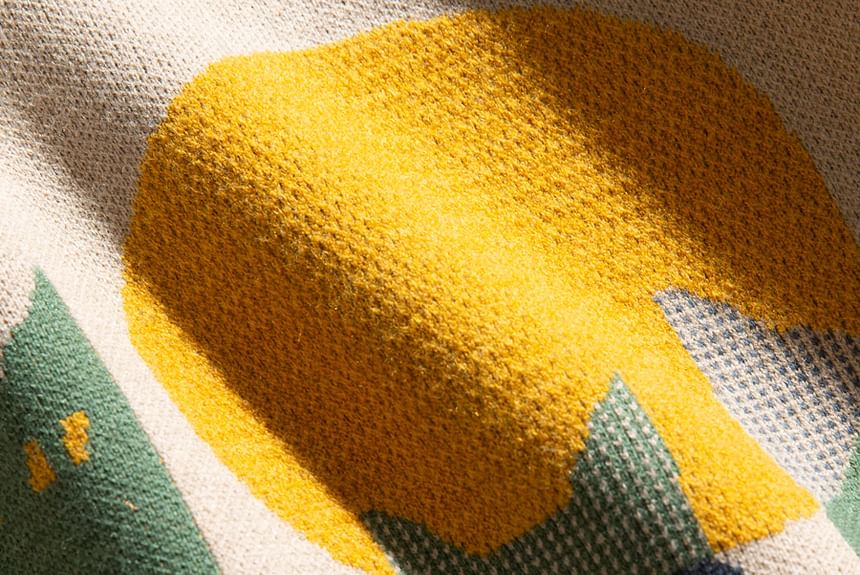 Chuoku - Ronde hals kattenjacquardtrui