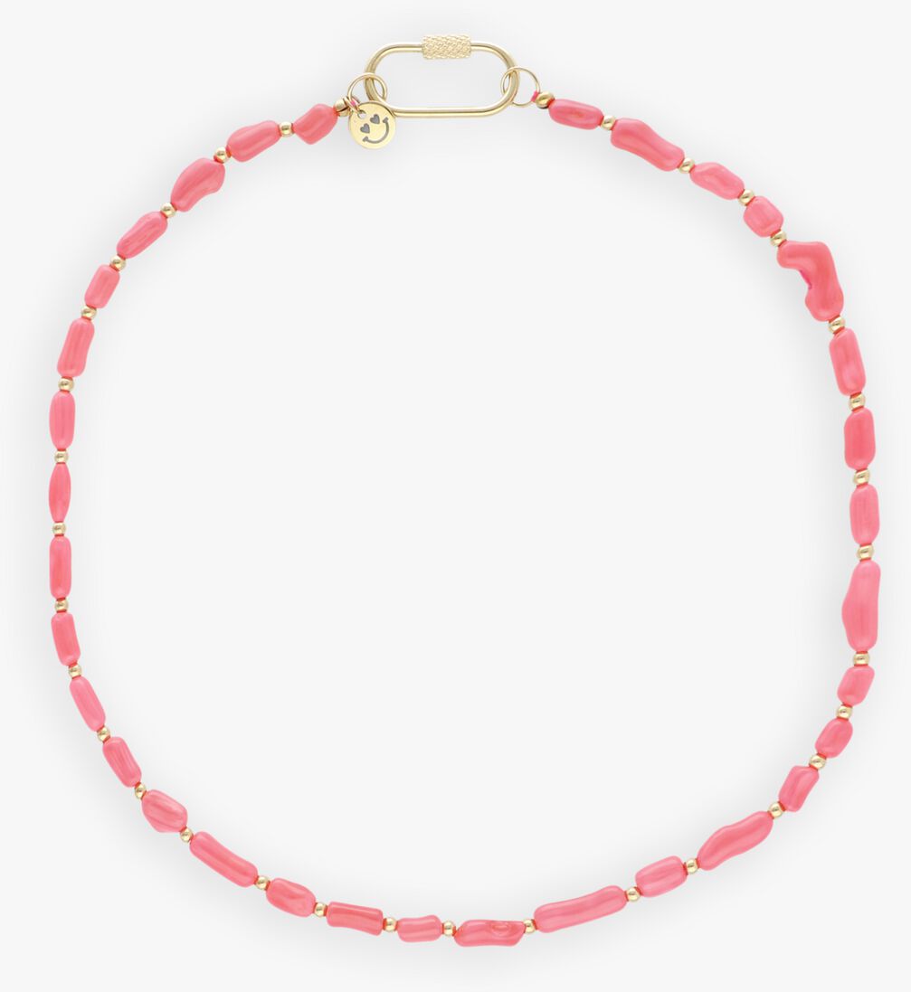 roze bonnie studios kettingen tommy gold pink necklace