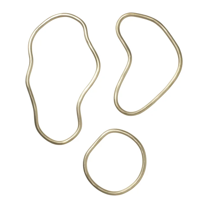 Ferm Living - Pond Untersetzer, Messing (3er-Set)