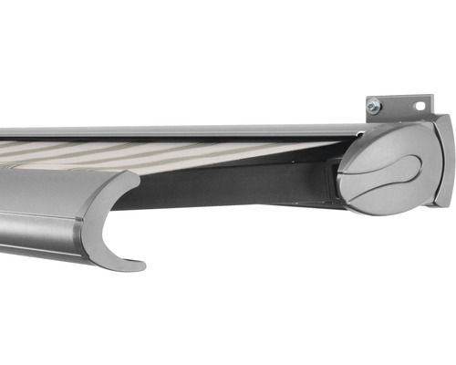 SOLUNA cassettescherm Exclusiv 2x1,5 doekdesign 7852 frame zilver E6EV1 geanodiseerd aandrijving rechts incl. motor en wandschakelaar