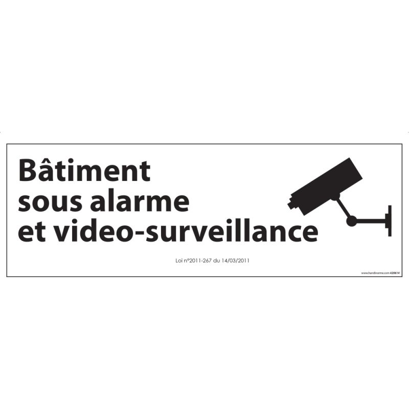 Panneau Bâtiment sous alarme et vidéo-surveillance