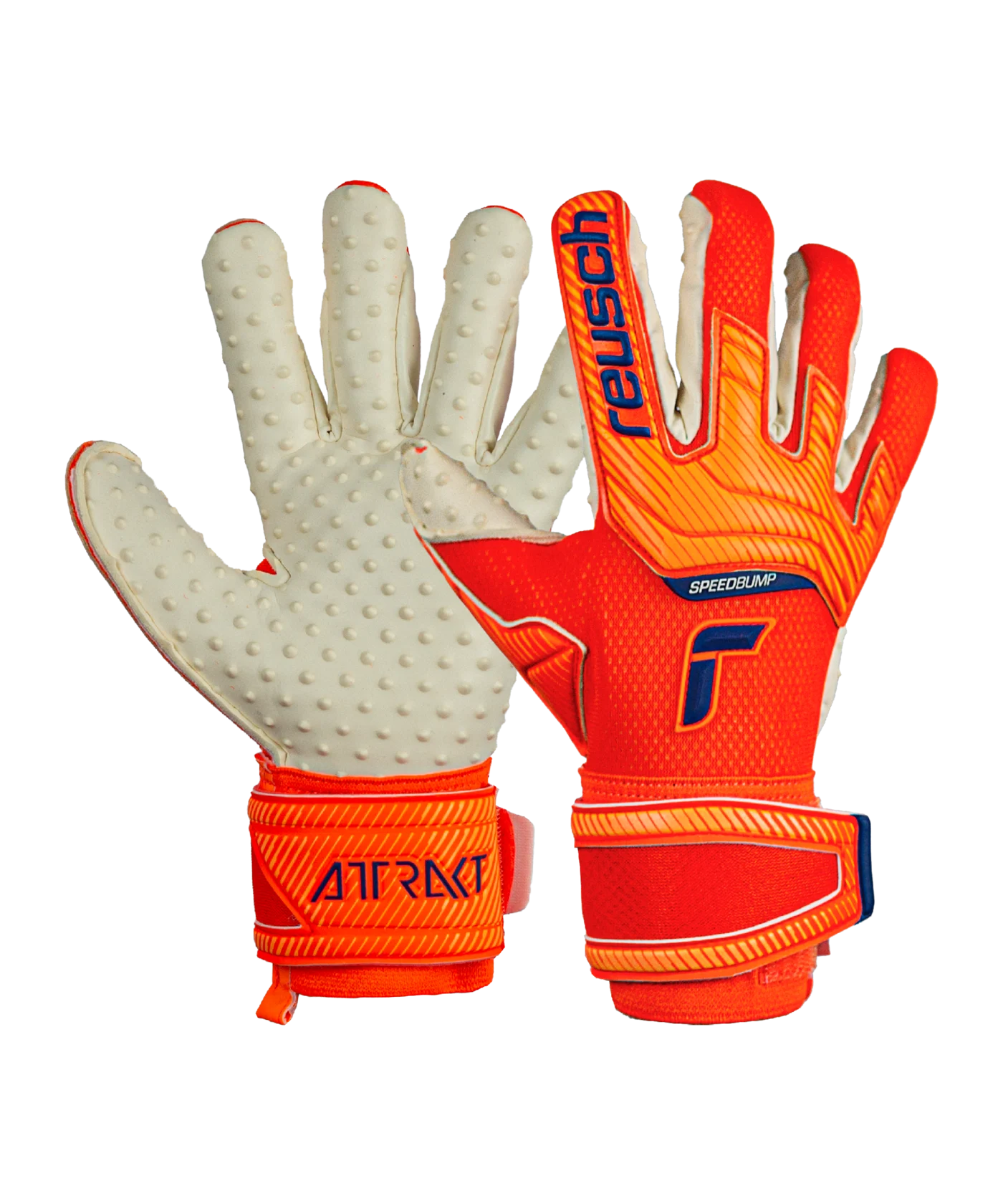 Reusch Attrakt SpeedBump TW-Handschuhe Orange Blau F2290