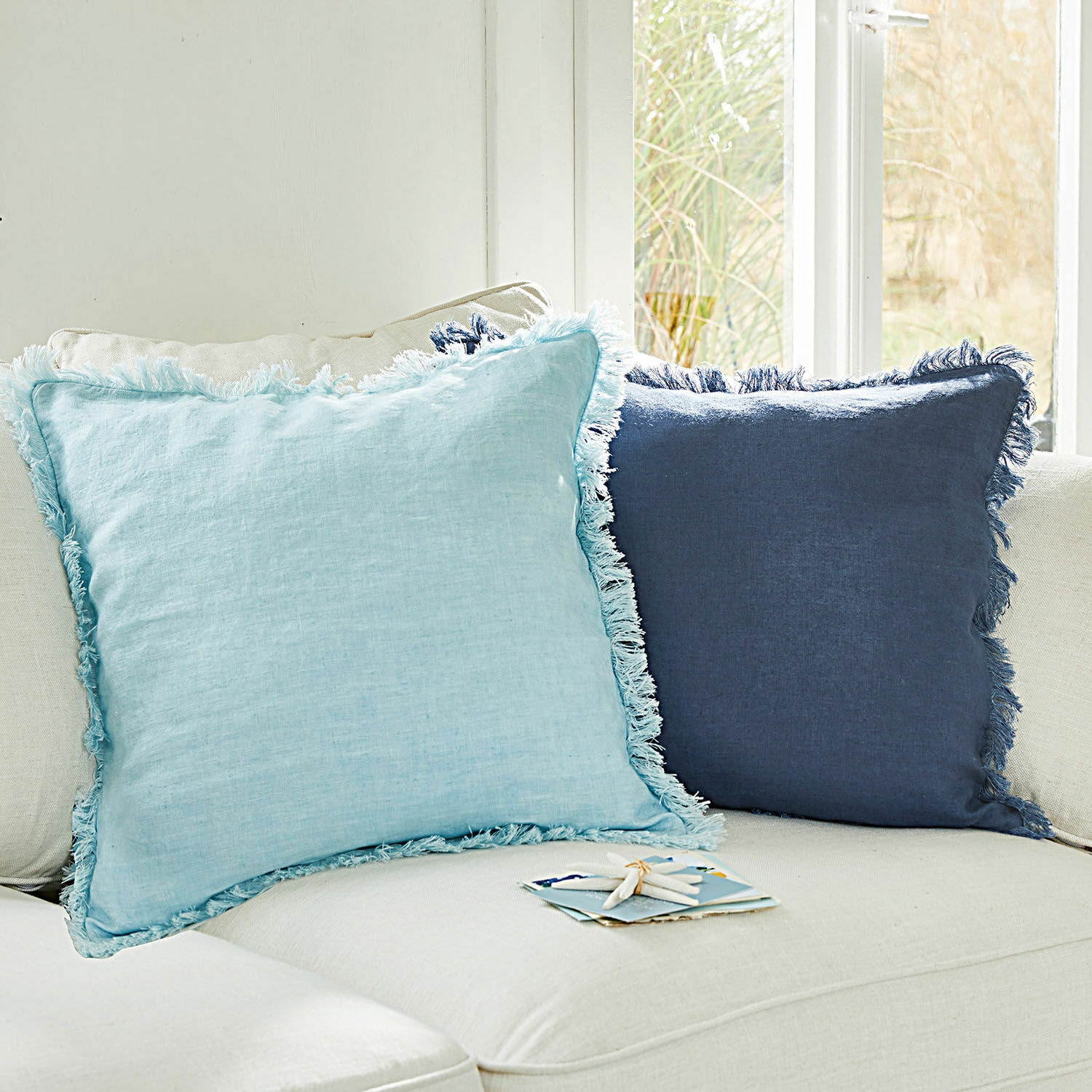 Kissenhülle 2er Set Quebo türkis/blau
