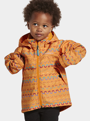 Didriksons Dellen Softshelljakke, Waveprint Orange