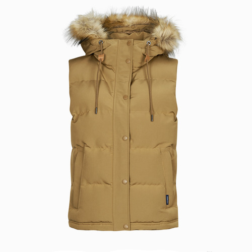 Superdry - VINTAGE EVEREST FAUX FUR GILET - Sandstone