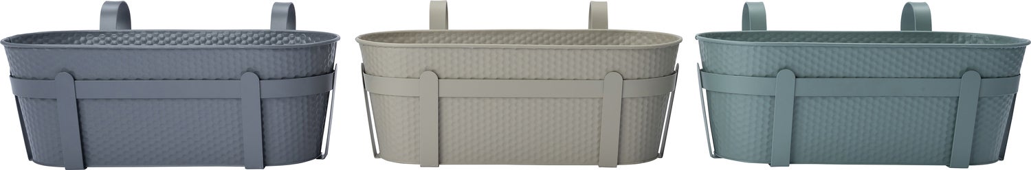 Intratuin balkonbak Semi grijs 37 x 26 x 21 cm