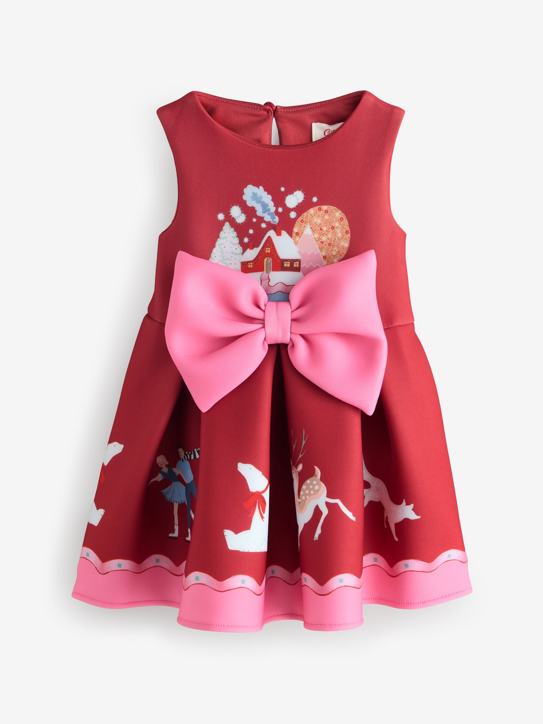 Rood - Cath Kidston Scuba gelegenheidsjurk (3mnd -7jr)