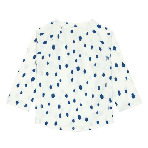 T-shirt manches longues pois 3-6 mois - Bleu/Nature - LASSIG