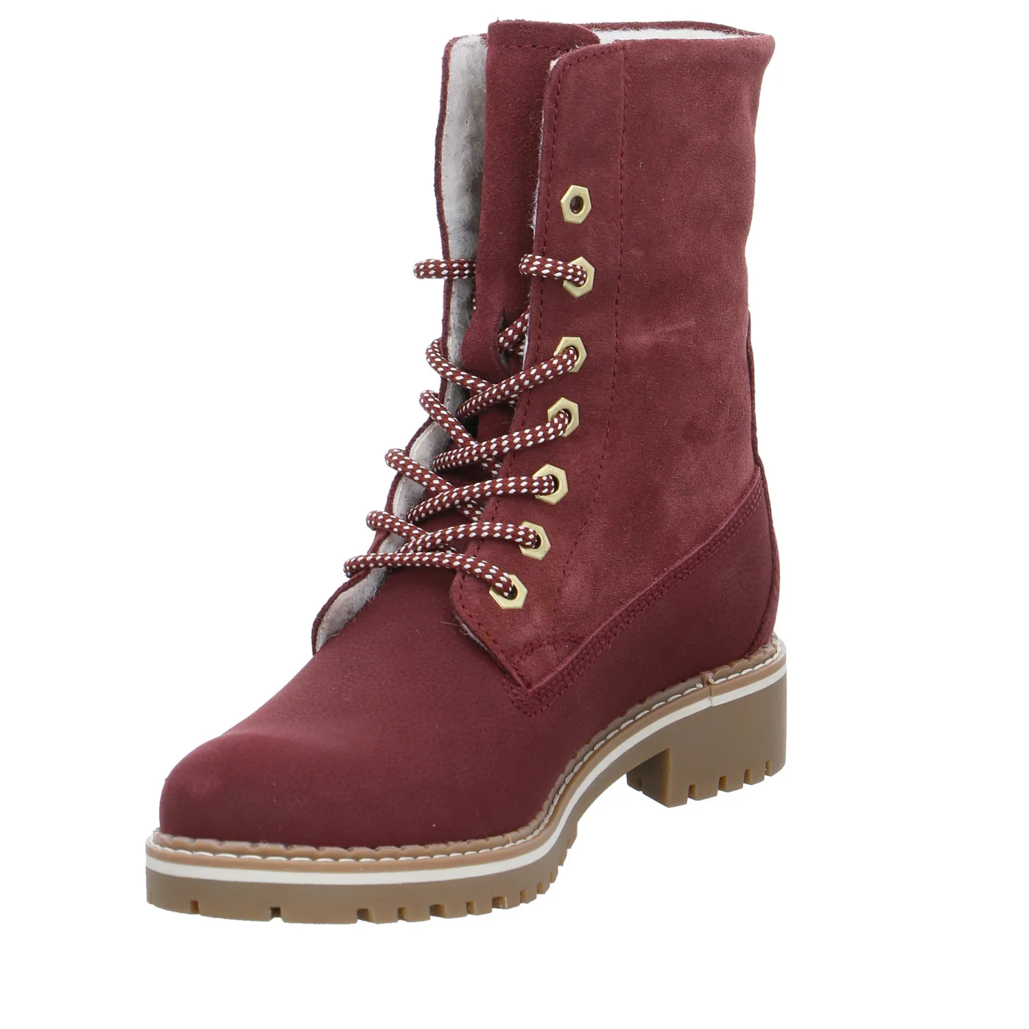 TAMARIS Boot Bordeau Leder  mit Tex-Membrane