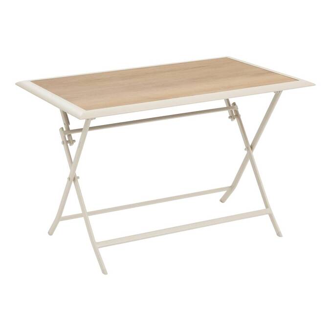 Table de jardin pliante rectangulaire AZUA Epeautre / Argile