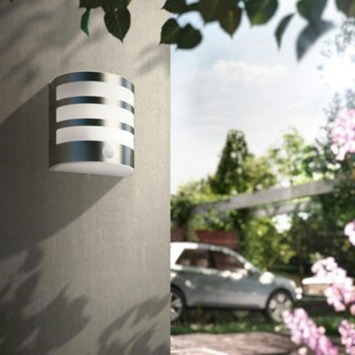 Philips Buitenlamp Calgary met bewegingssensor grijs LED 3.5W