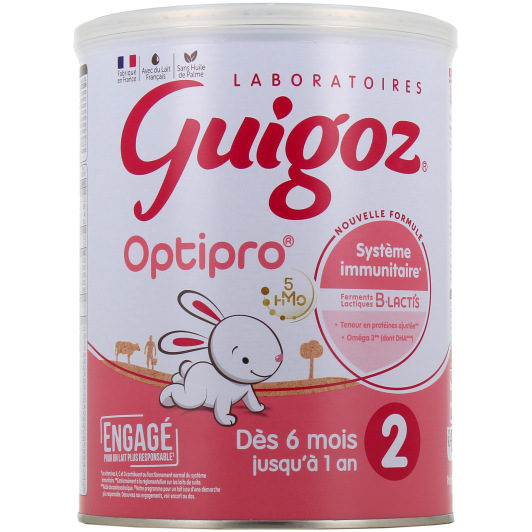 Guigoz Optipro Lait 2ème âge - Alimentation bébé 6 mois à 1 an