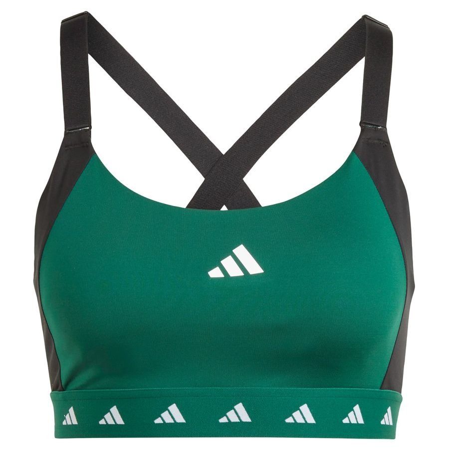 adidas Brassière power Impact Techfit - Vert/Blanc/Noir Femme
