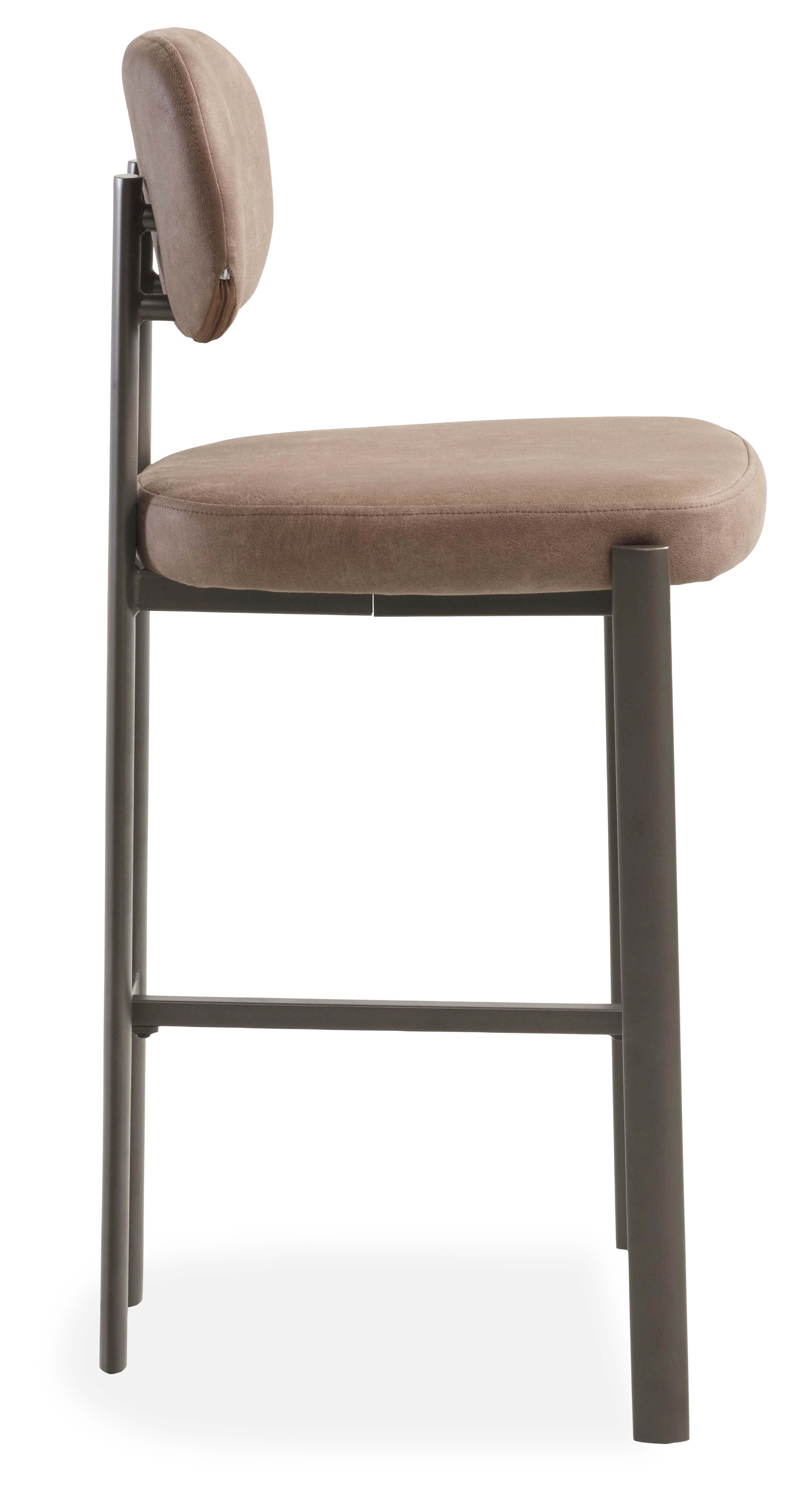 Barkruk Bull Liver - Anodic Brown Rivano B46 x D55 x H97.5 cm