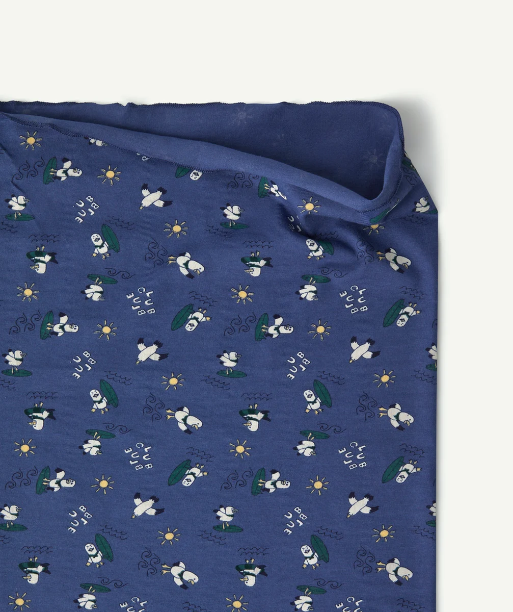 SNOOD GARÇON EN COTON RECYLÉ ET IMPRIMÉ AVEC OISEAUX