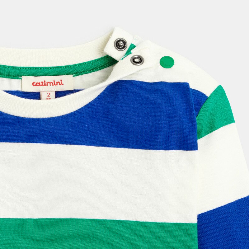 T-shirt bébé garçon jersey rayures vertes Catimini Vert