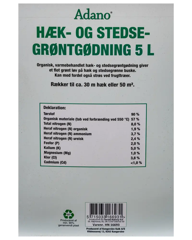 Adano Organisk hæk- og stedsegrøntgødning 5 L