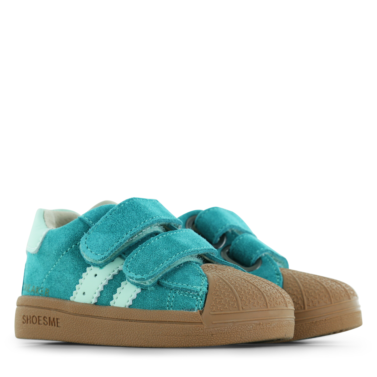 Shoesme turquoise sneakertje Microfiber leer, Suède | Uni schoenen