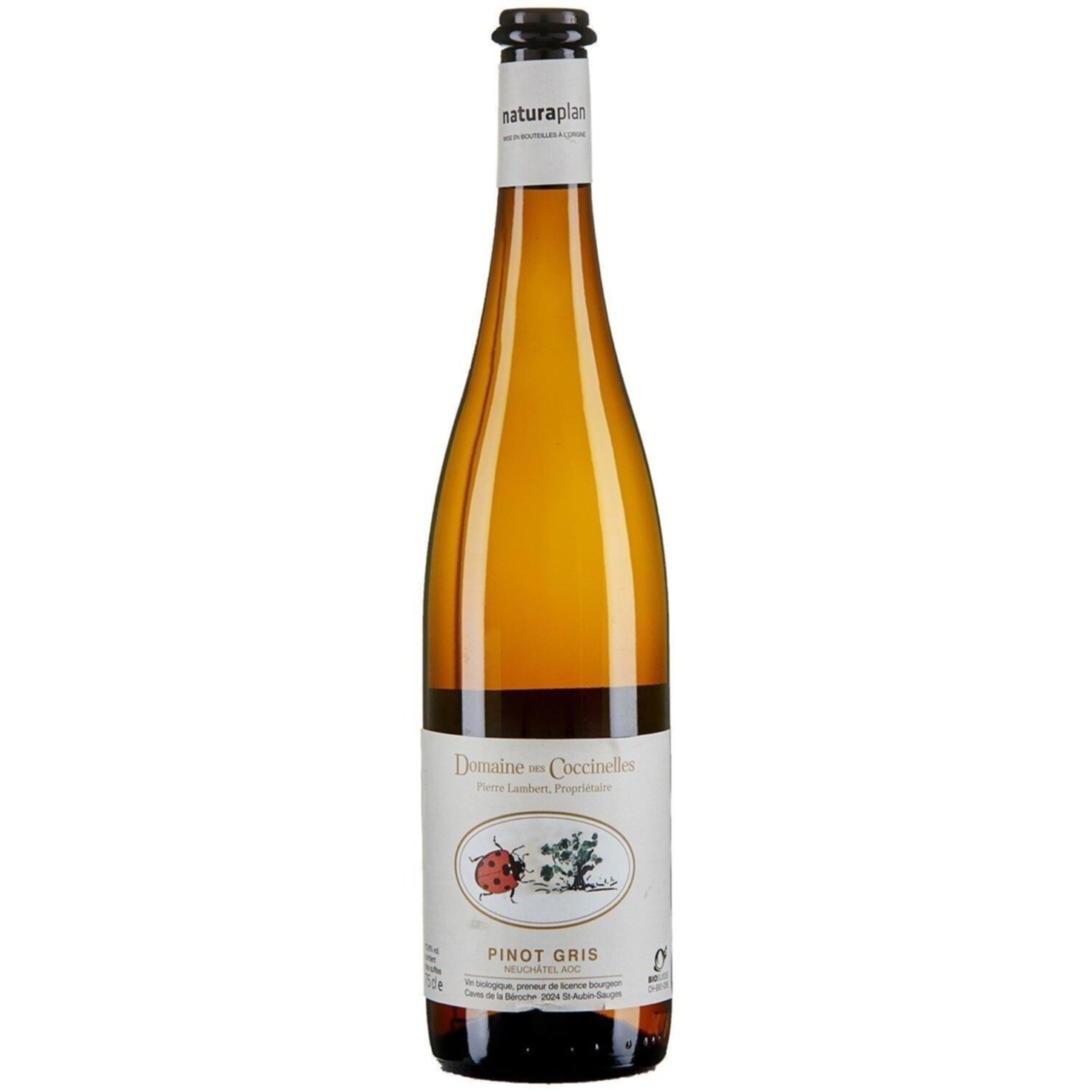 Naturaplan Bio-Neuchâtel AOC Pinot Gris Domaine des Coccinelles -75cl