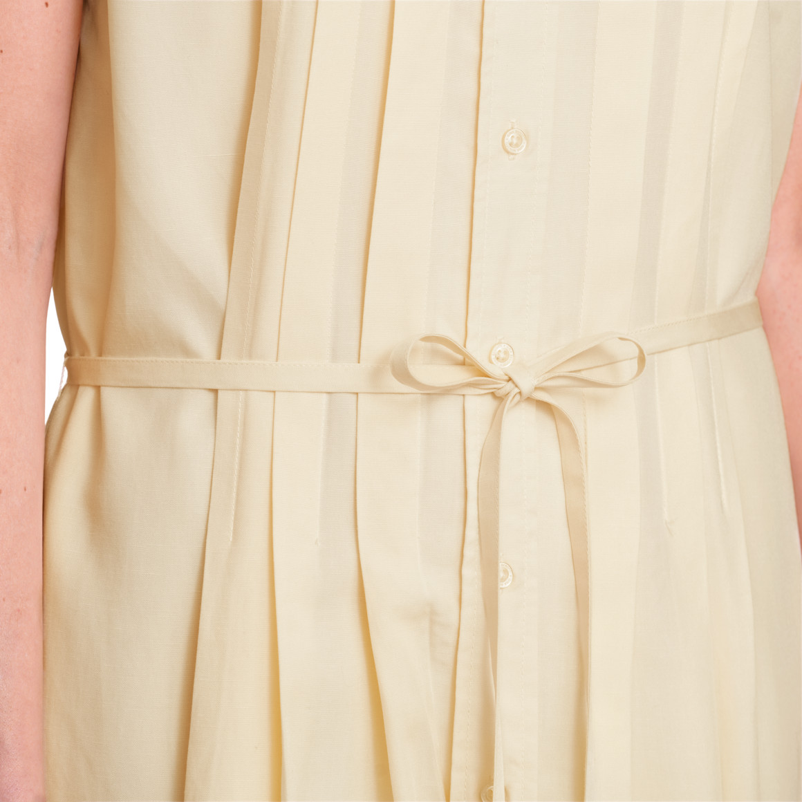 Gina Benotti Damen Kleid mit Bindeband creme