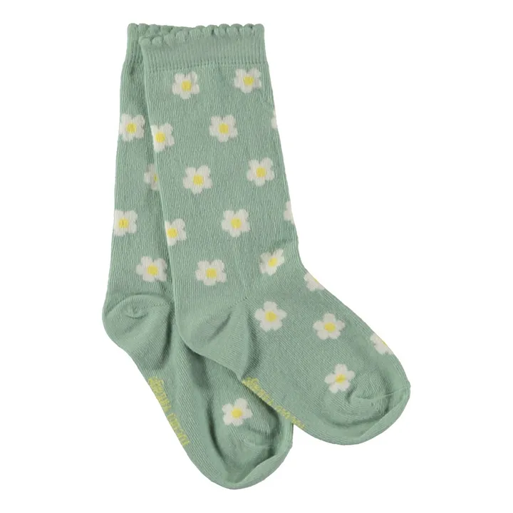 Tocoto Vintage Chaussettes Fleur | Bleu ciel