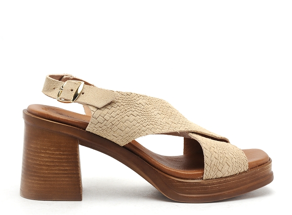 Eva frutos nu pieds talons femme 3614 beige