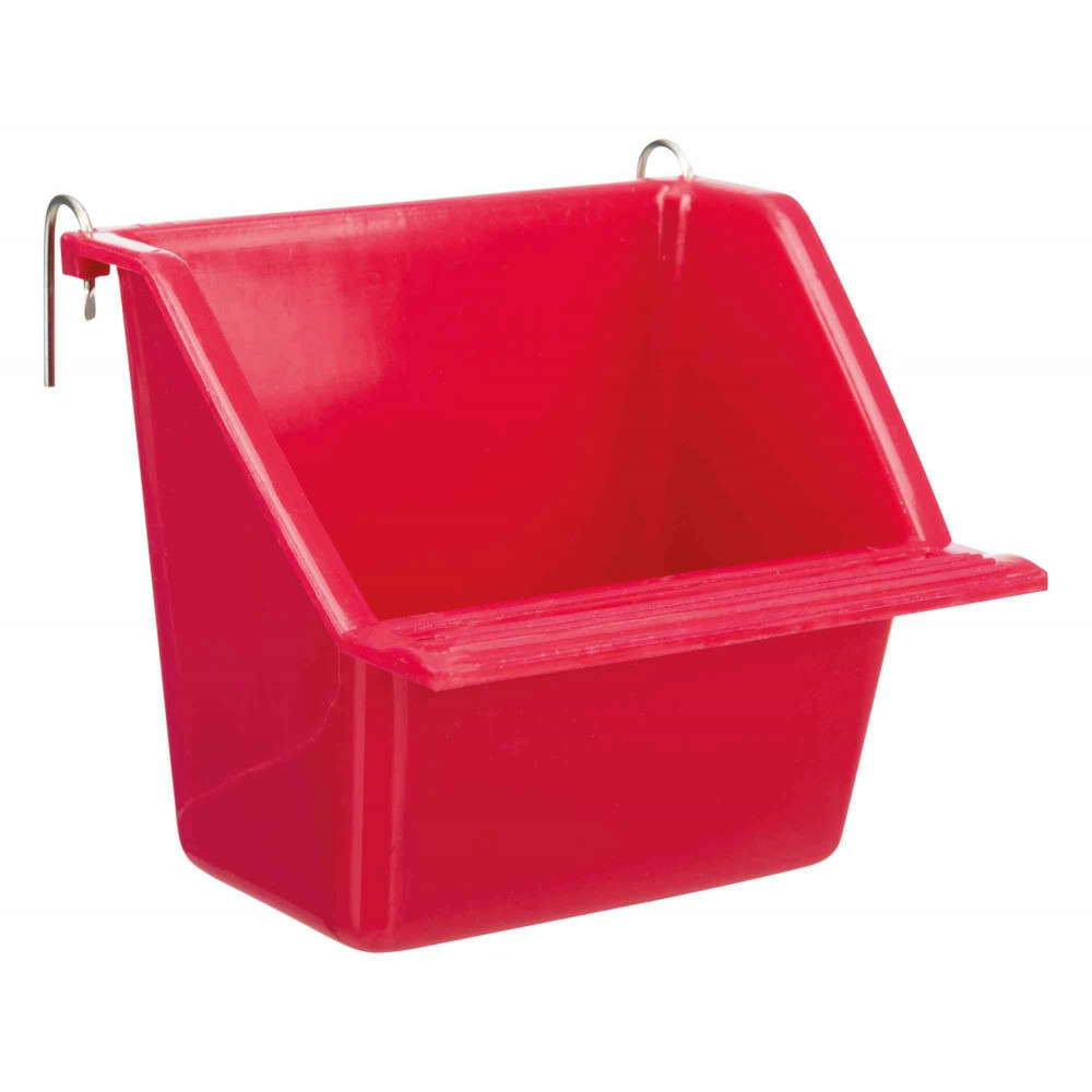 Une mangeoire suspendue avec support métal, taille130 ml 8 x 7 cm