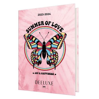 Agenda Deeluxe Girl - 1 jour par page - 12,5 x 17,5 cm - papillon - Oberthur