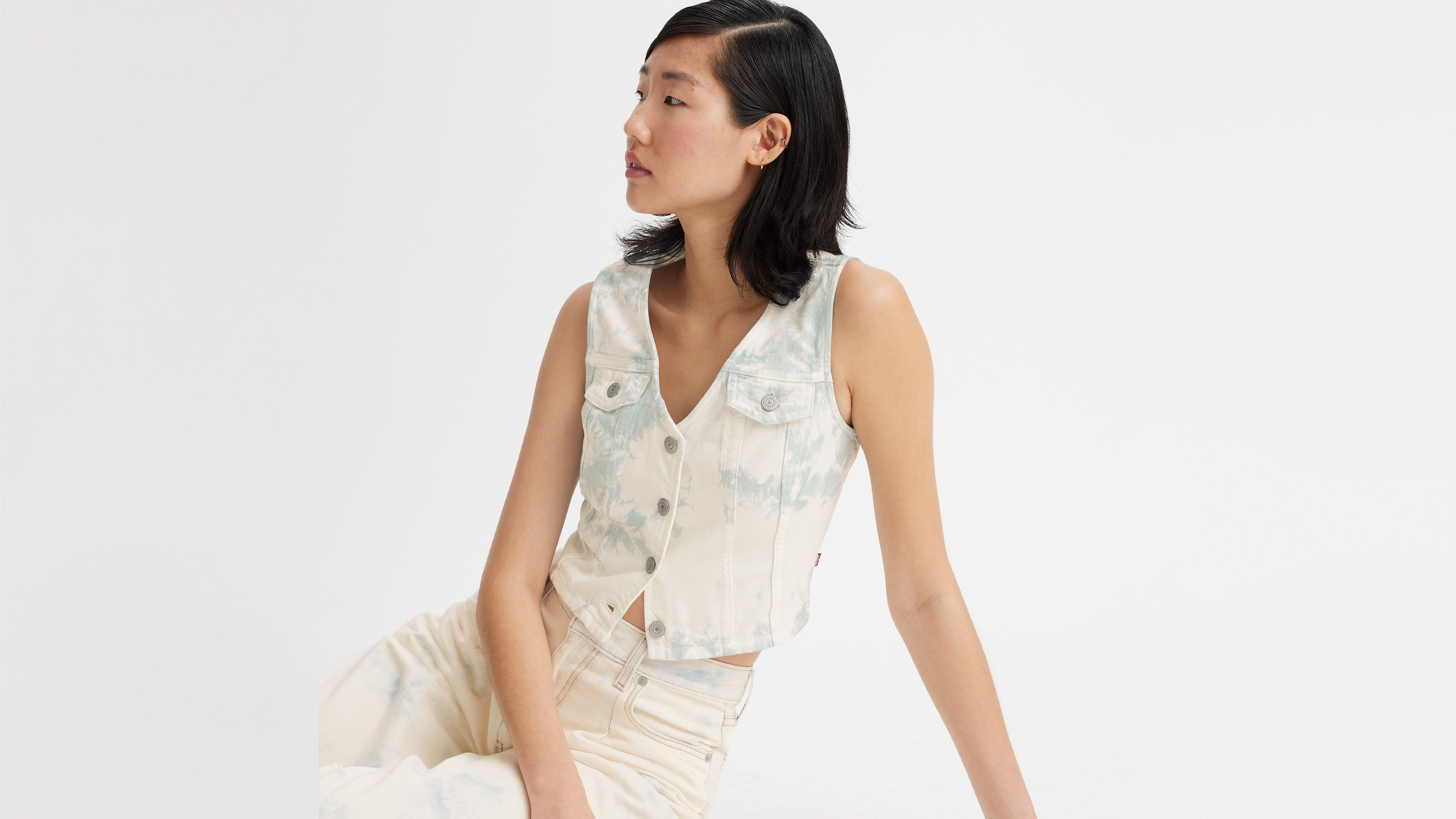 Bustier Bella Denim - Maybe Blue Trucker - Bleu