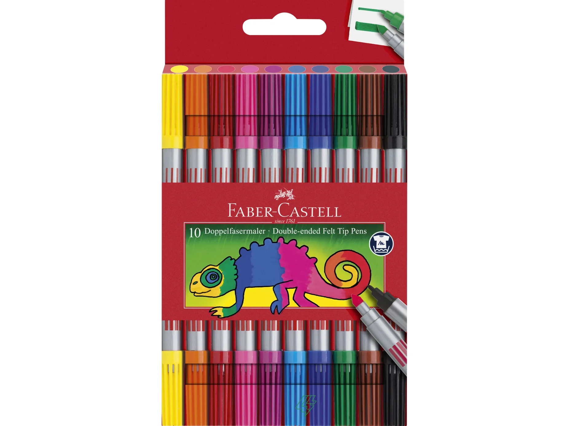 Dobbelttusser Faber-Castell tyk/tynd 10 stk. ass. farver