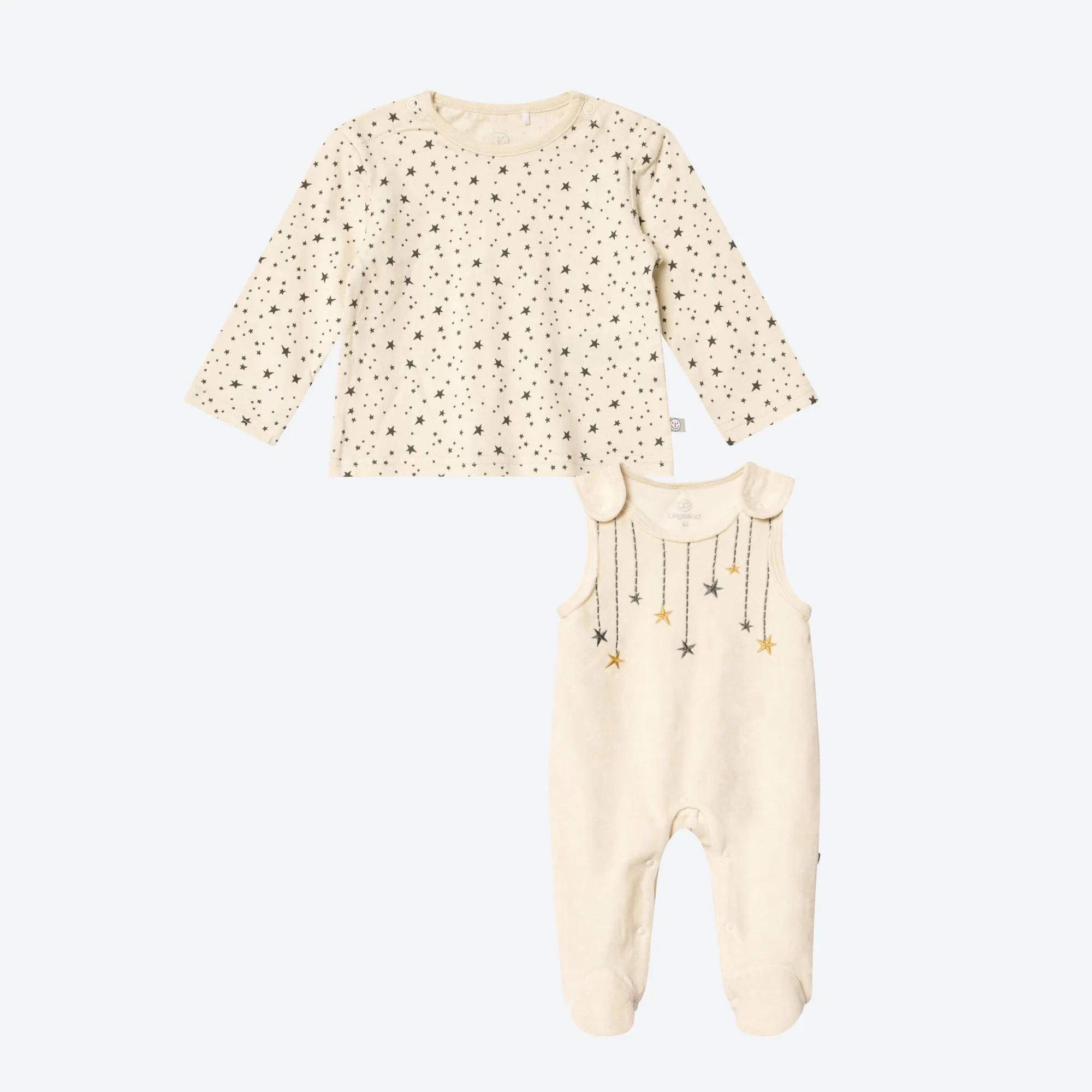 Unisex-Baby-Strampler-Set mit Sternenmuster, 2-teilig