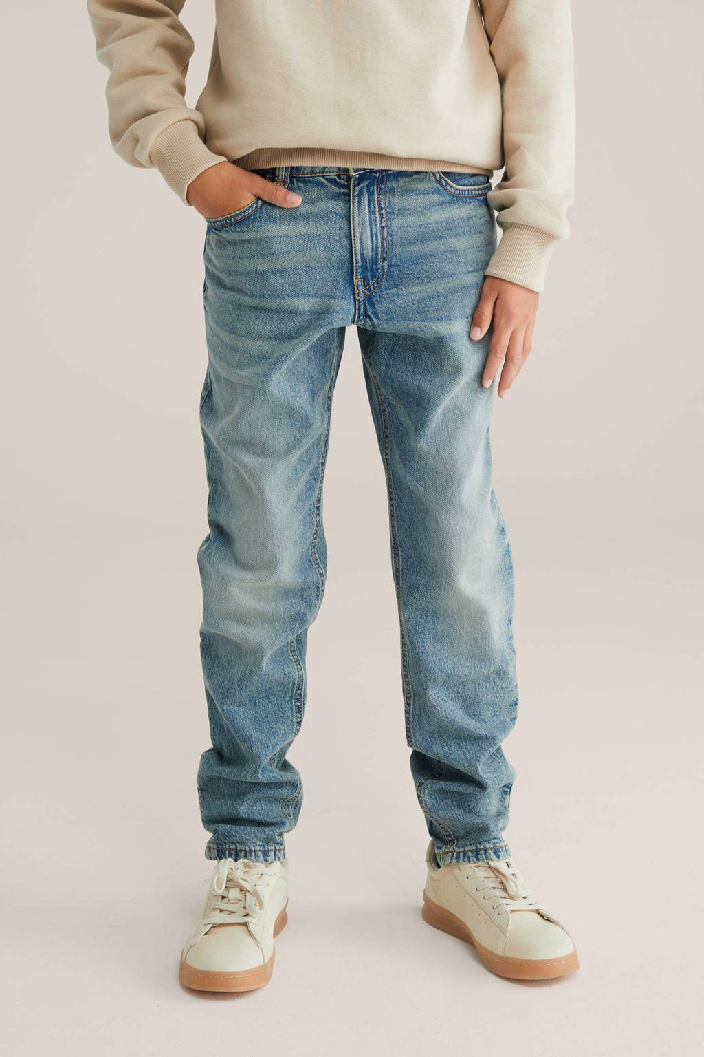 WE Fashion Blue Ridge waist regular fit jeans medium blue denim