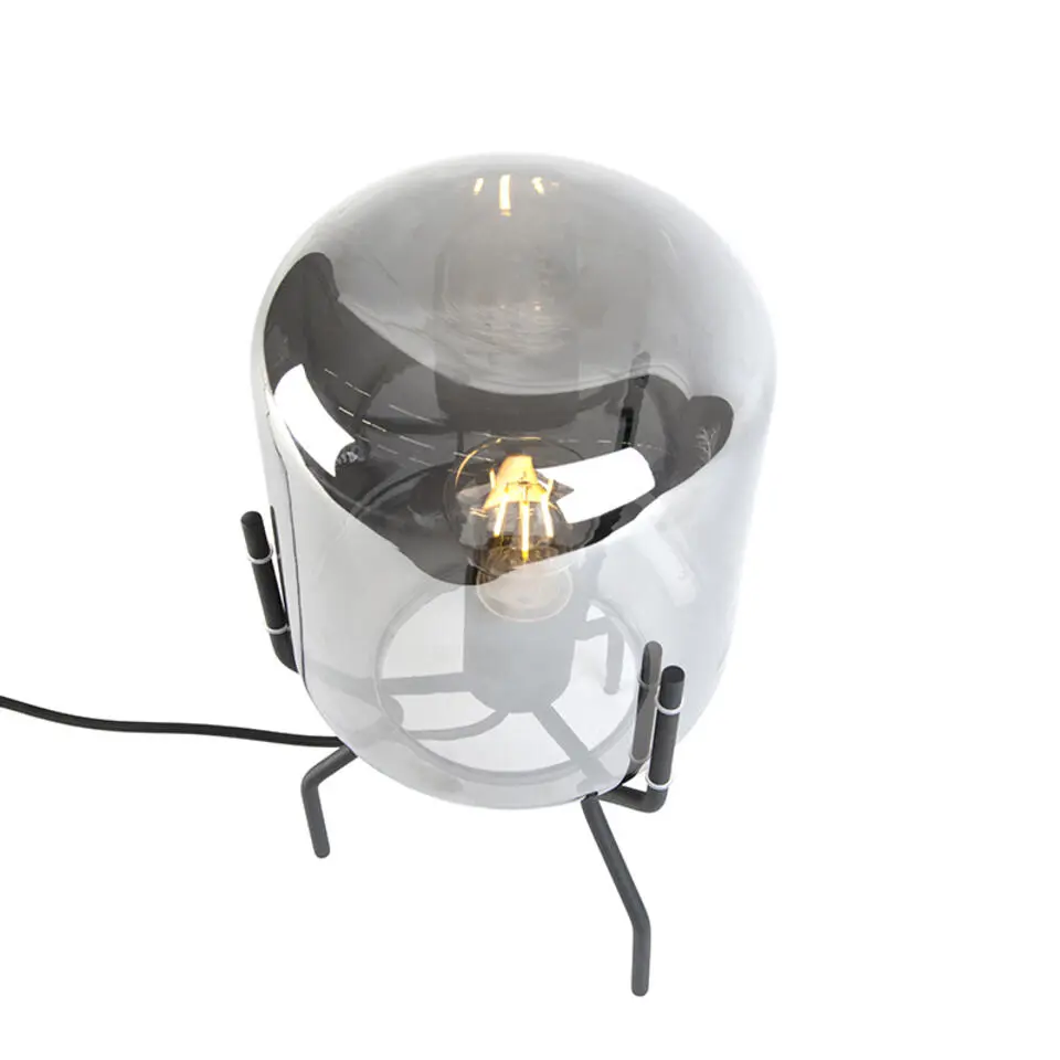 Qazqa tafellampen bliss zwart e27