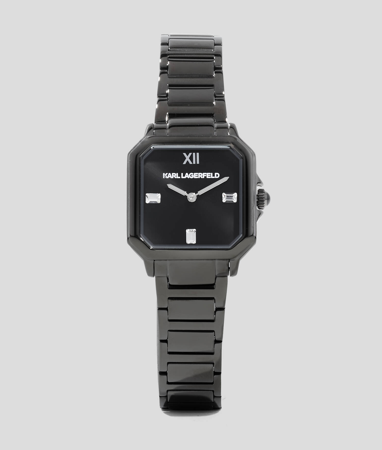 Montre carrée avec logo KARL - Bronze