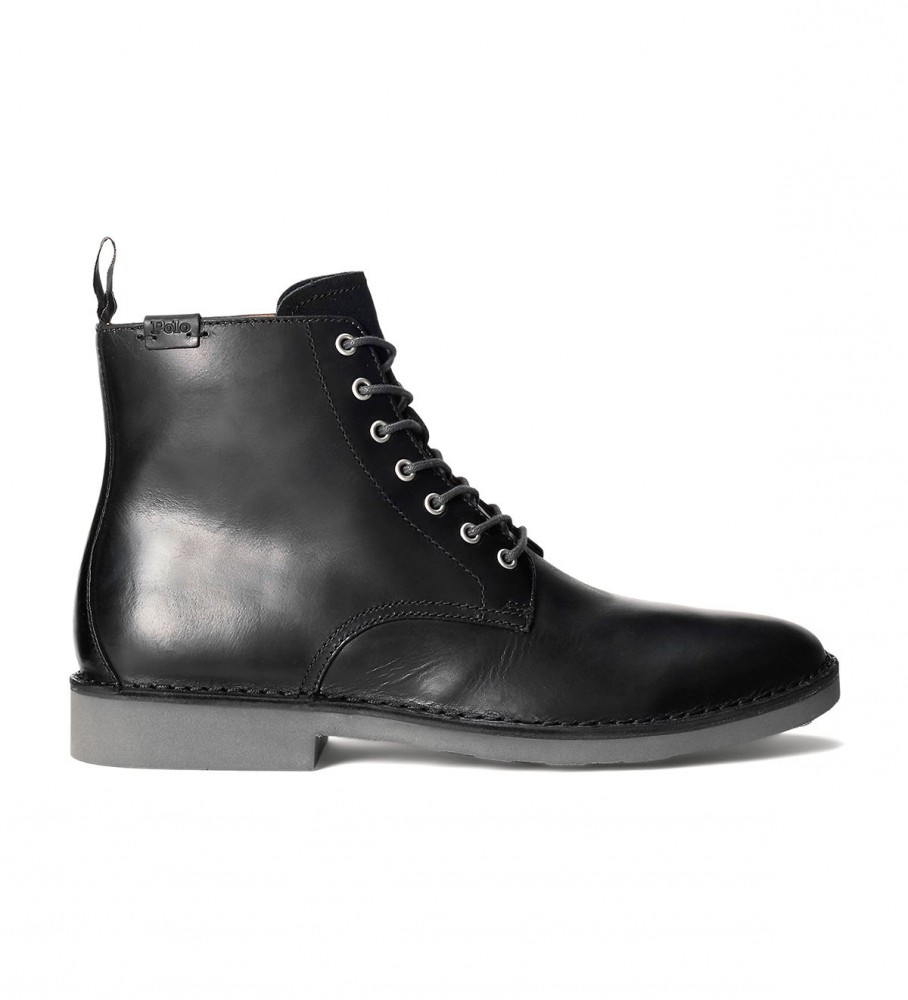 Botas Ralph Lauren Talan de couro preto