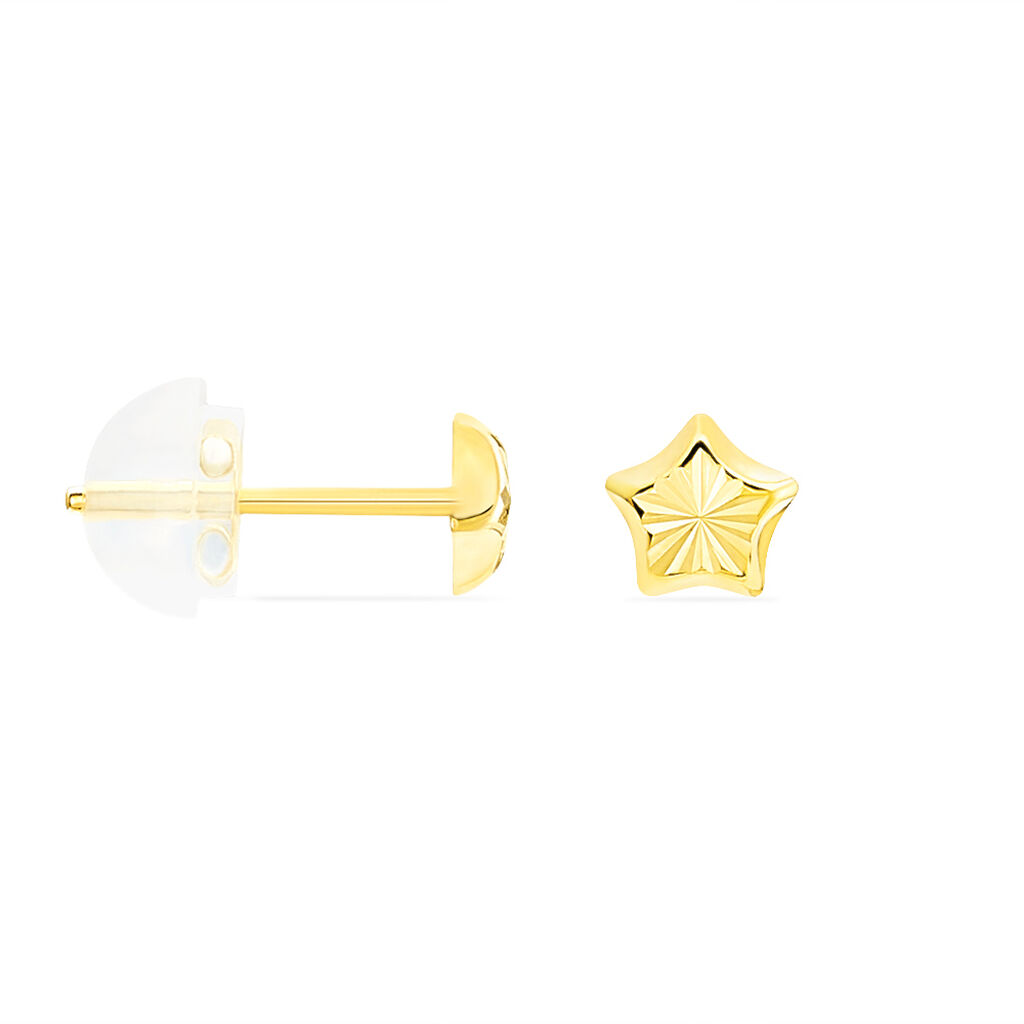 Boucles D'oreilles Puces Alphonsine Etoile Or Jaune