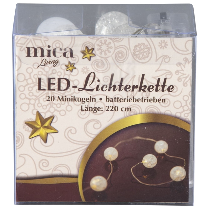 20er LED-Lichterkette - Kugeln - 220 cm
