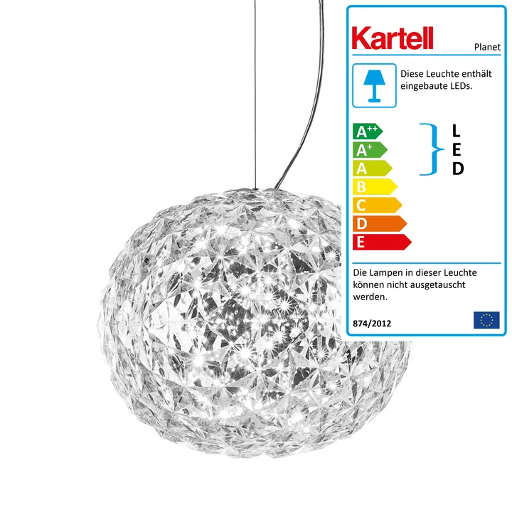 Kartell - Planet LED Pendelleuchte, gelb