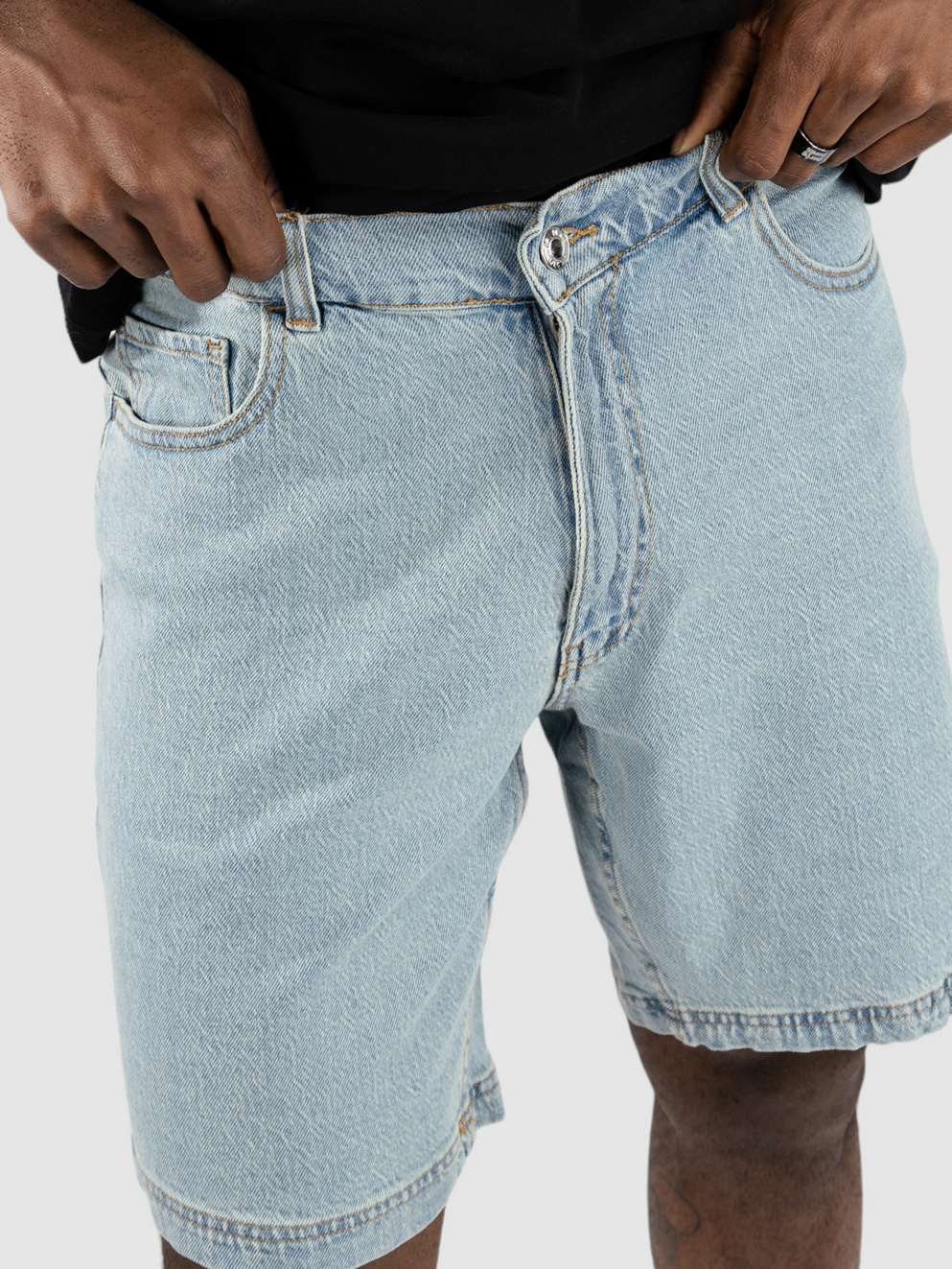 Denim Project Miami Loose Shorts light blue washed