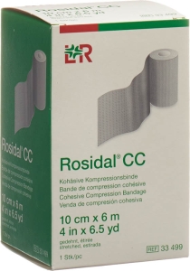 ROSIDAL CC kohäsive Kompressionsbinde Kurzzug 10cmx6m