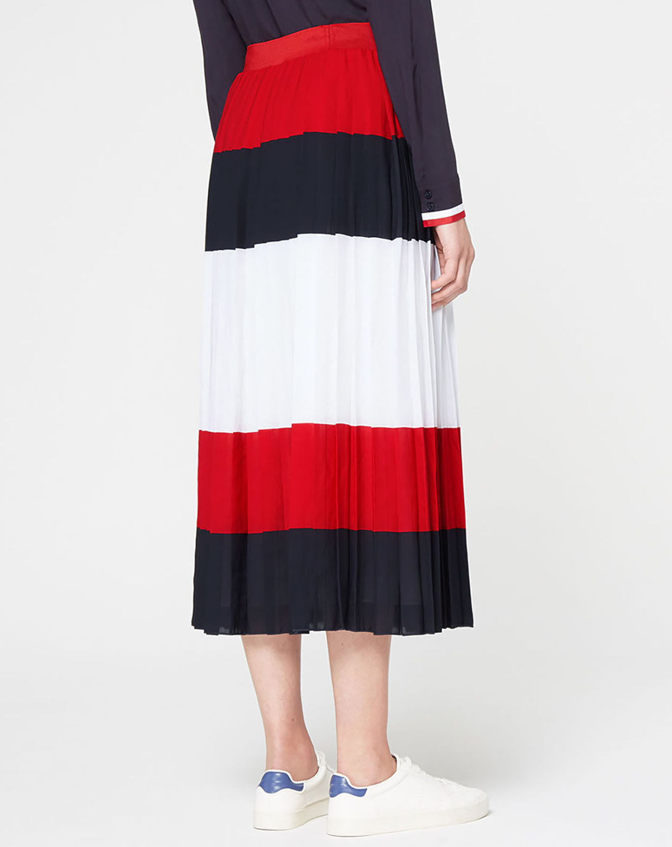 Tommy Hilfiger Jupe midi en crêpe pleated multicolore