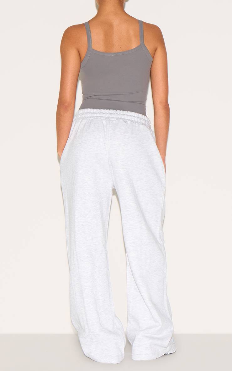 Gris Cendré Joggers Petite À Jambes Larges Avec Détails De Coutures