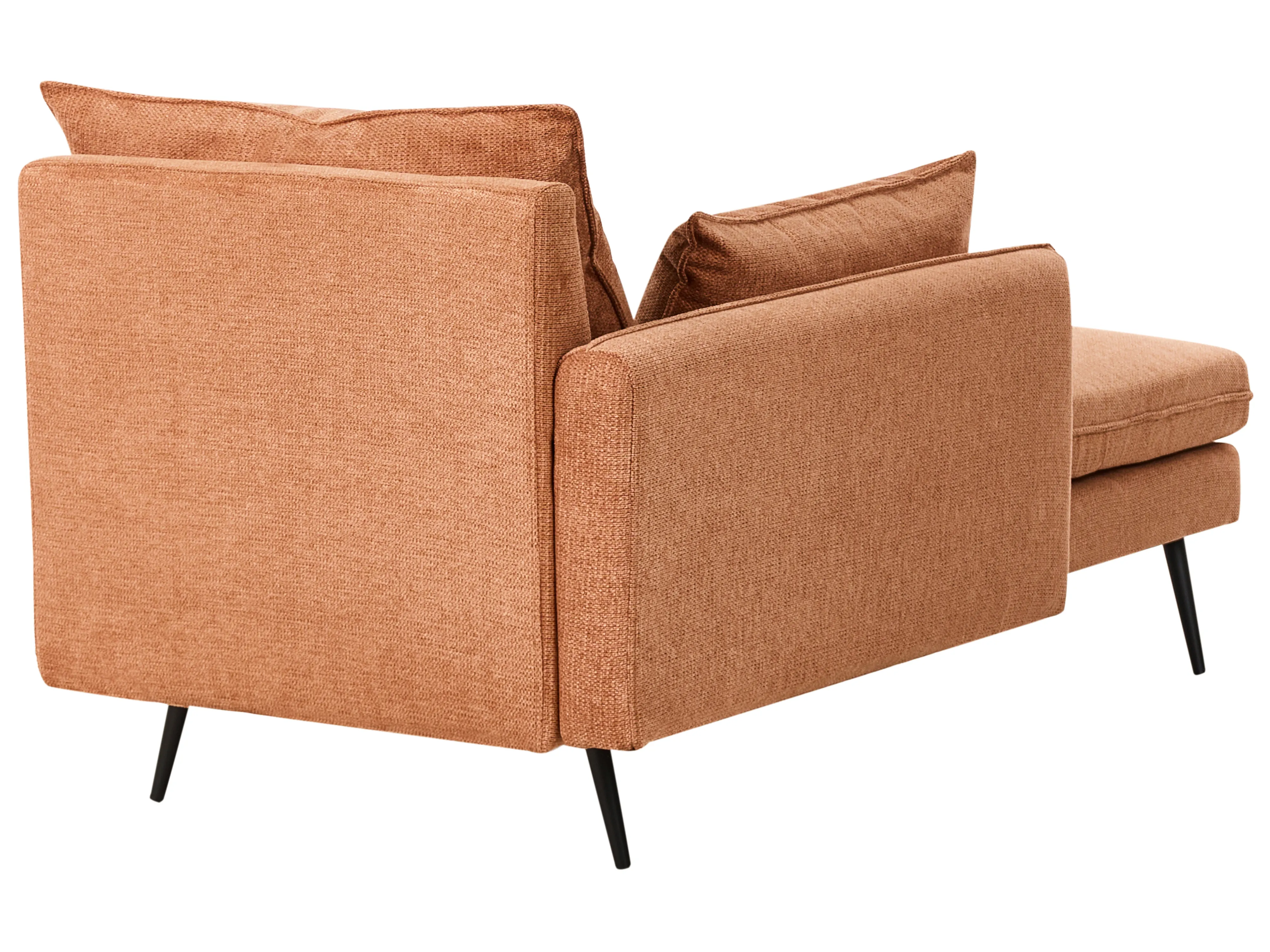 Rechtszijdige chaise longue YERRES Stof Oranje