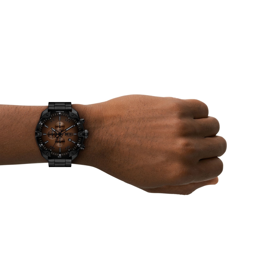 Diesel Spiked Chronograph Schwarz / Braun